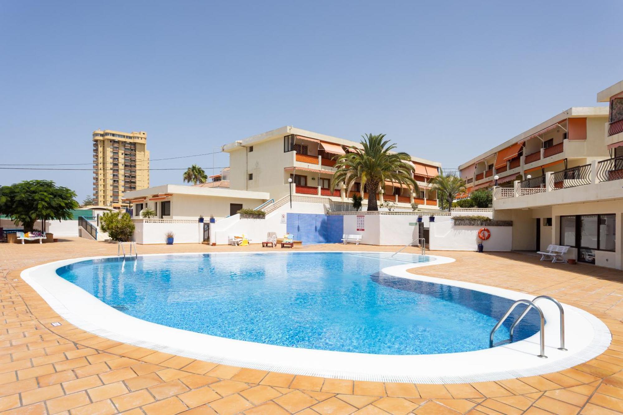 Frontline Playa Las Vistas With Pool, Parking, Sea ロスクリスティアーノス エクステリア 写真